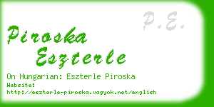 piroska eszterle business card